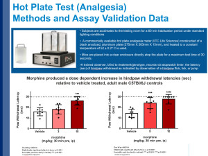 Hot Plate Test (Analgesia)